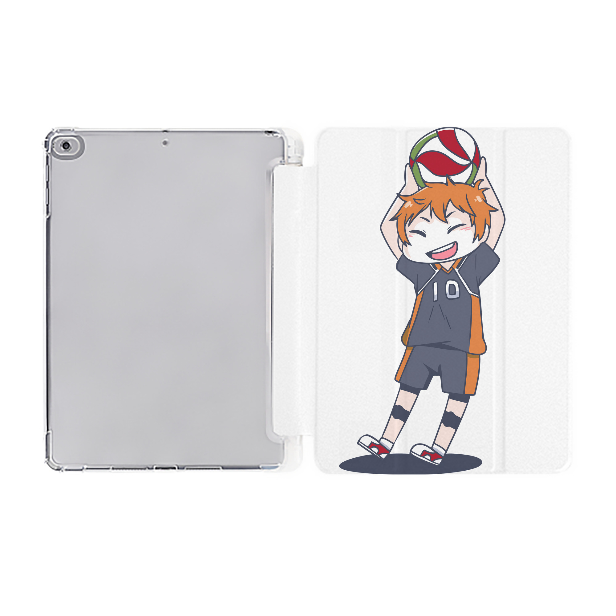 （画像用） ハイキュー!! Haikyu!! IPad ケース ペン収納付き 三つ折りスタンド PUレザー×シリコン 対応機種9.5/10.5/10.9インチ